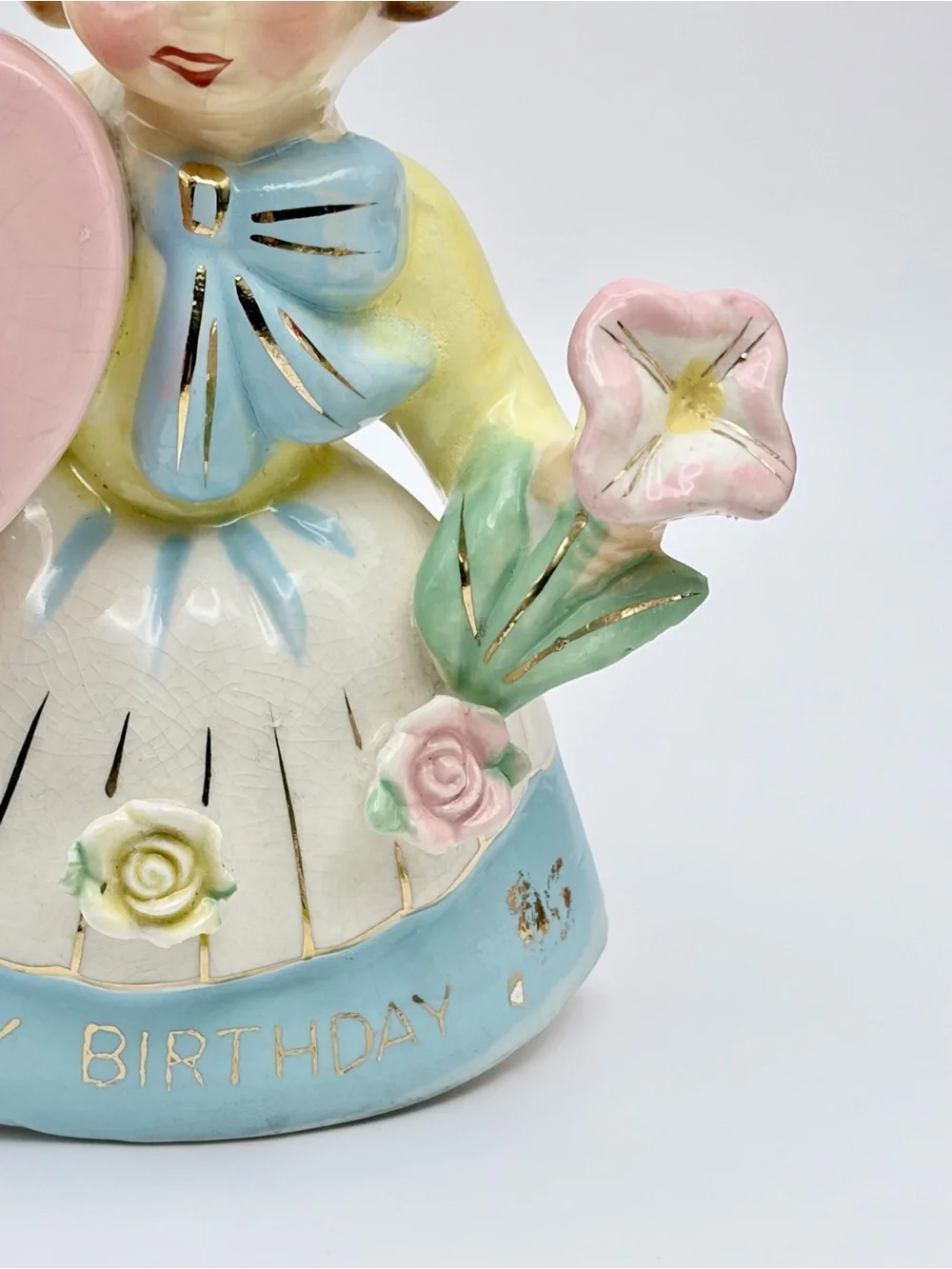 Vintage, 1950’s, Bristol, Happy Birthday Girl, Calendar, Yellow Dress, Vase
